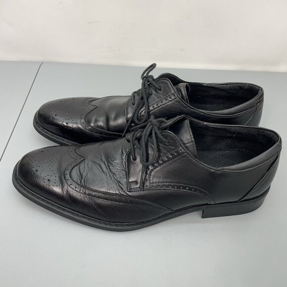 Joseph Abboud Wingtip Dress Oxford Shoes Italian Leather Black Mens 11 D main image 6